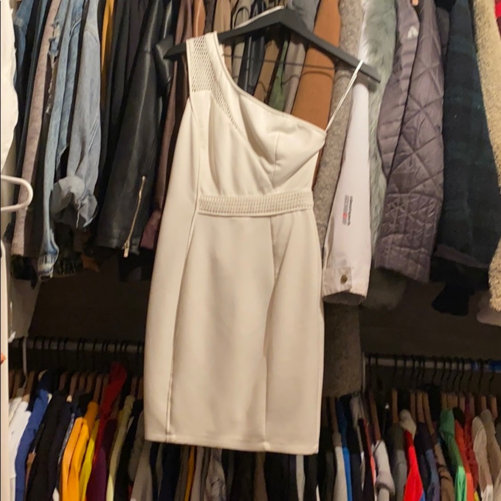 White one shoulder dress
